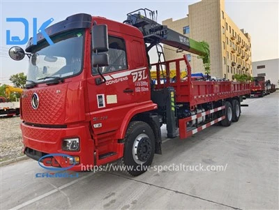 Dongfeng 6x4 12-t 6-section Boom Straight Arm kravas automašīnu celtnis